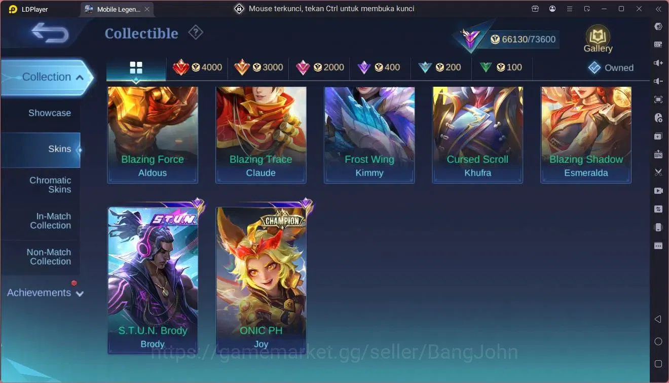 Mobile Legends: Bang Bang Accounts Global|Hero 132|Skin 275|Renowned|11.11 GS|KOF Kar image 13