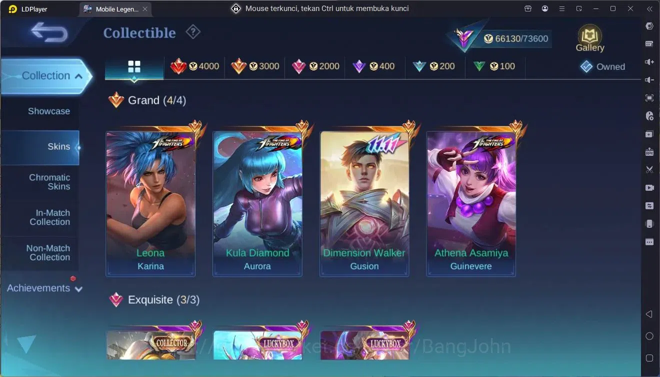 Mobile Legends: Bang Bang Accounts Global|Hero 132|Skin 275|Renowned|11.11 GS|KOF Kar image 7