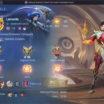 Mobile Legends: Bang Bang Collector Global|Hero 132|Skin 275|Renowned|11.11 GS|KOF Kar image 1