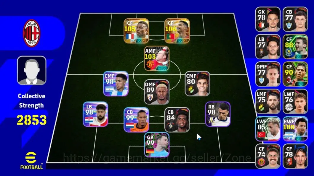 eFootball Accounts Legends & Iconic Players Android|2 Big Time(Cristiano Ronaldo,Kylian Mbappe)|3 Epic(Ronney,van 1