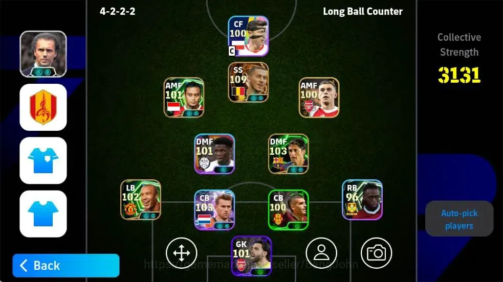 eFootball Accounts Android|PW 3131|Eden Hazard BigT, Edmilson Epic,Lu image 3