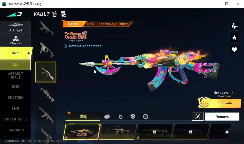 Blood Strike Accounts ASIA|3 ETERNAL[M4A1 Lv2,M700 Lv3,KAG-6 Lv2]|Melee  image 15