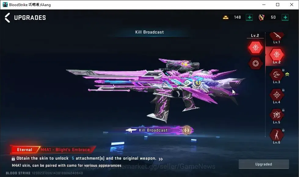 Blood Strike Accounts ASIA|3 ETERNAL[M4A1 Lv2,M700 Lv3,KAG-6 Lv2]|Melee  image 4