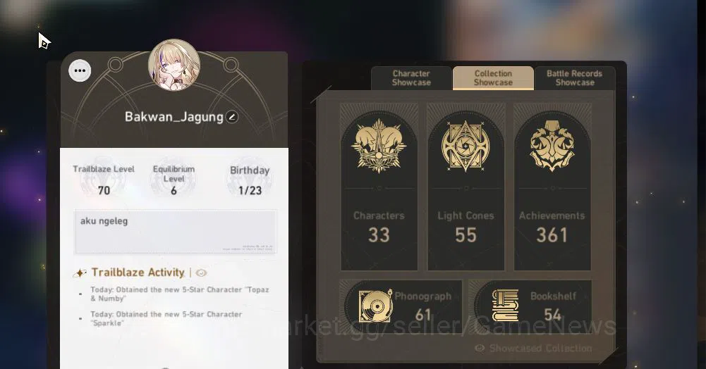Honkai Star Rail Accounts Asia|TL 70|Free GI|8 Limited|Kafka E1+Sign,Black S image 3