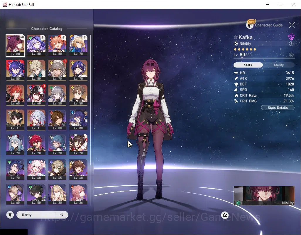 Honkai Star Rail Accounts Asia|TL 70|Free GI|8 Limited|Kafka E1+Sign,Black S image 4