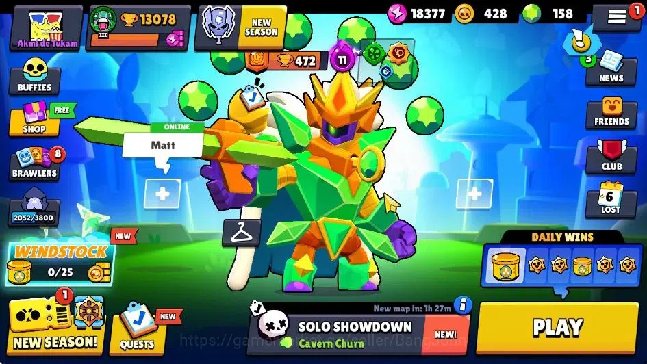 Brawl Stars Accounts Trophy 13078|51 Brawler|11 Max Hypercharge|1 Hypercharge, 2 LG, 4 Mythic, 37 Epic Skins|8094 Bling|158 1
