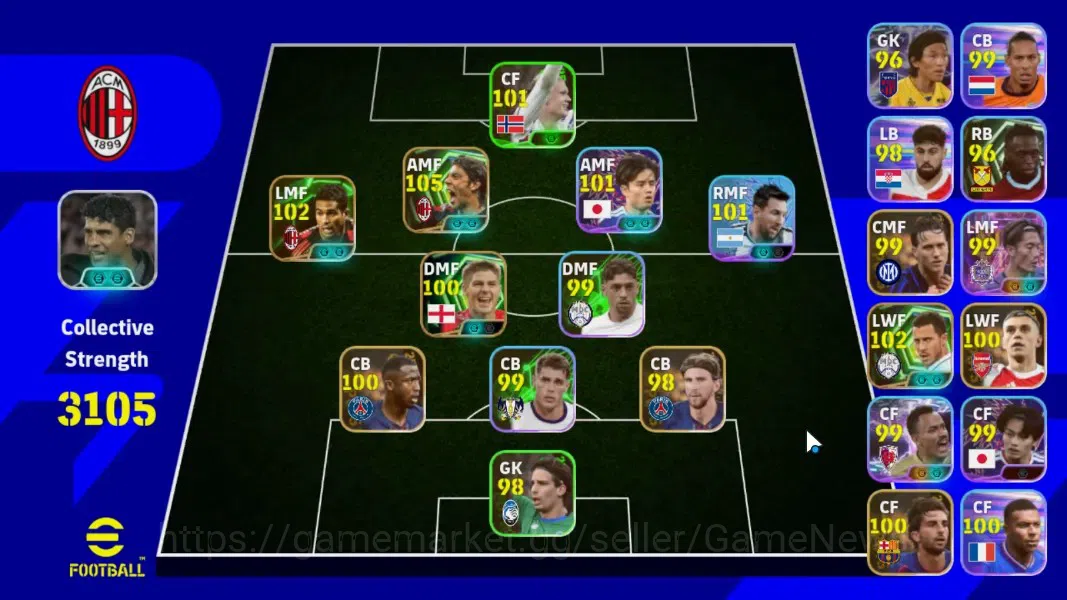 eFootball Accounts Legends & Iconic Players Android|Epic Rui Costa,E.Hazard,Serginho,Gerrard,ShowTime TFFC26 1