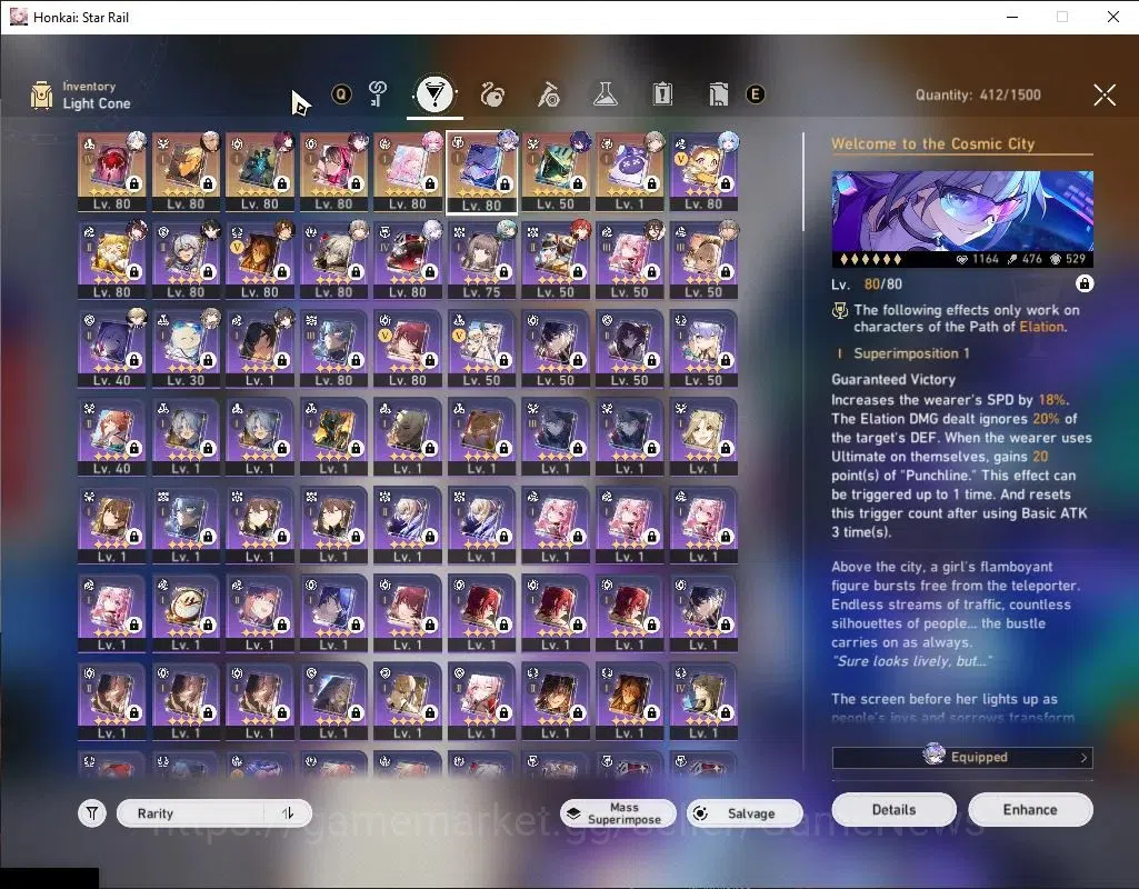 Honkai Star Rail Accounts Asia|TL 70|Anaxa Prem Team|13 Limited|[SW LV.999 E image 8