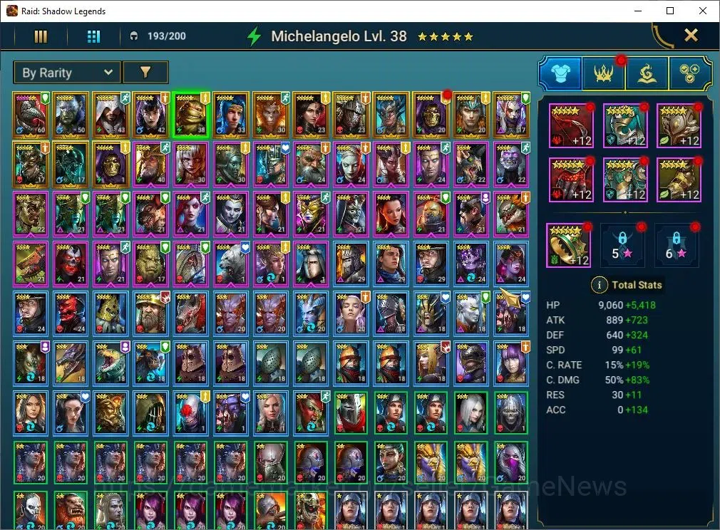 Raid: Shadow Legends Accounts Mid-Game Lv 33|923K Power|16 Legend(Ninja,Artax,Ezio,Mc Angelo,Corvis,Wukong,Alice,Etc)|54K 11