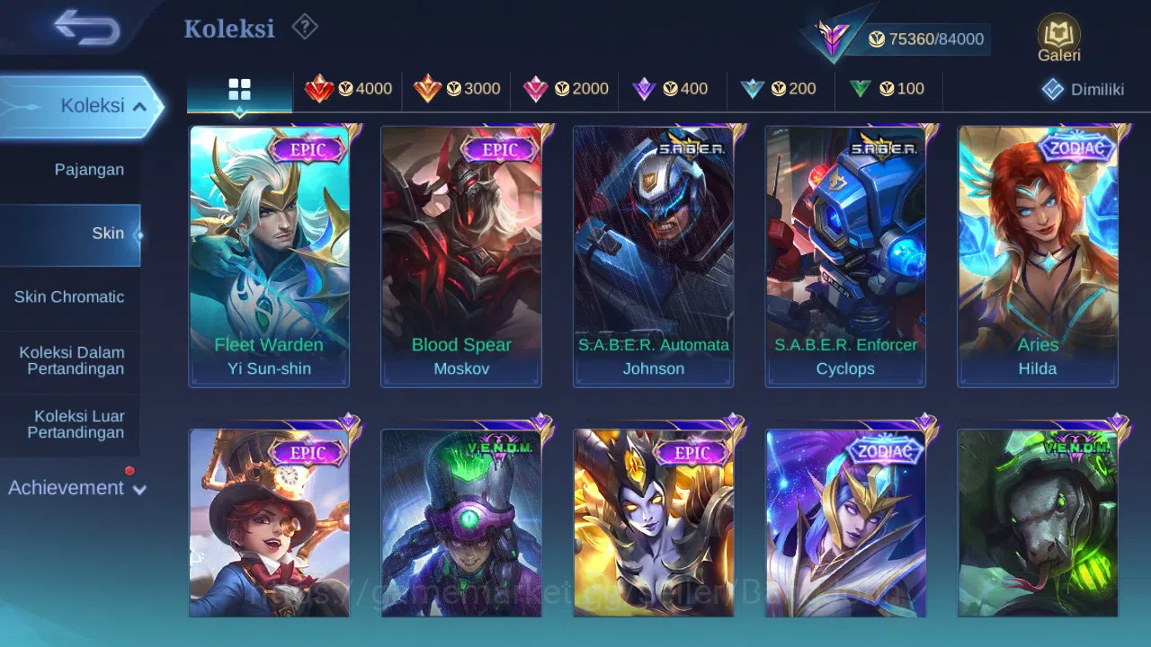 Mobile Legends: Bang Bang Accounts GLOBAL Hero 123 Skin 302 | JJK Yin | Aspir Vexana  image 4