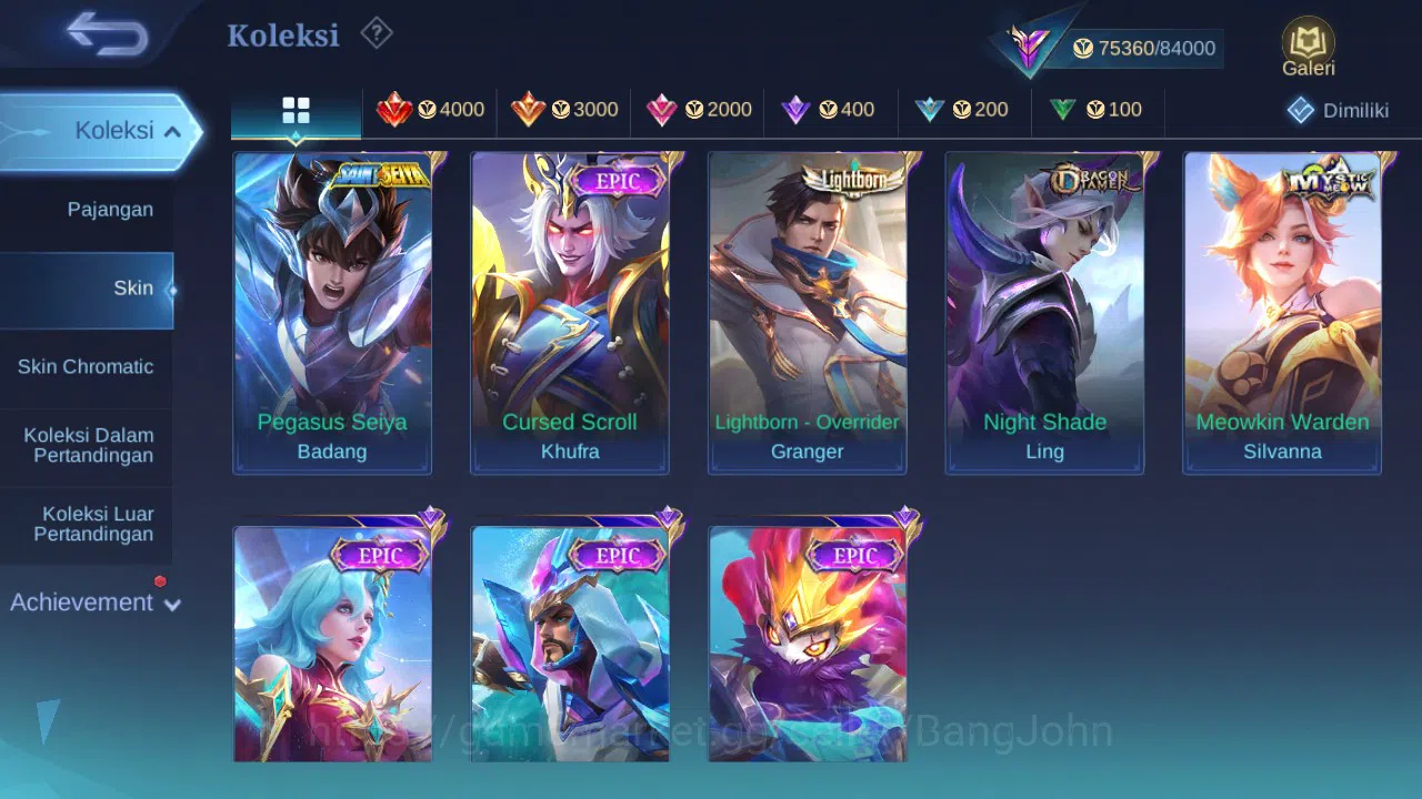 Mobile Legends: Bang Bang Accounts GLOBAL Hero 123 Skin 302 | JJK Yin | Aspir Vexana  image 7