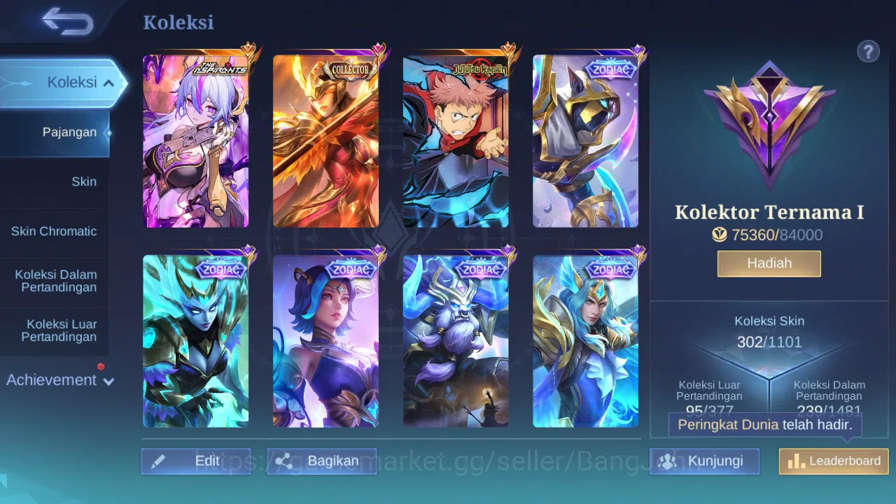 Mobile Legends: Bang Bang Accounts GLOBAL Hero 123 Skin 302 | JJK Yin | Aspir Vexana  image 8