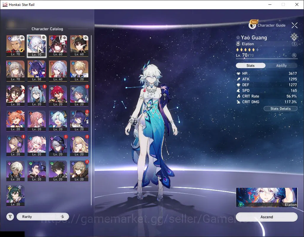 Honkai Star Rail Accounts Asia|TL 54|5 Limited|Yao Guang+Sign,Sparkle,Dante, image 3