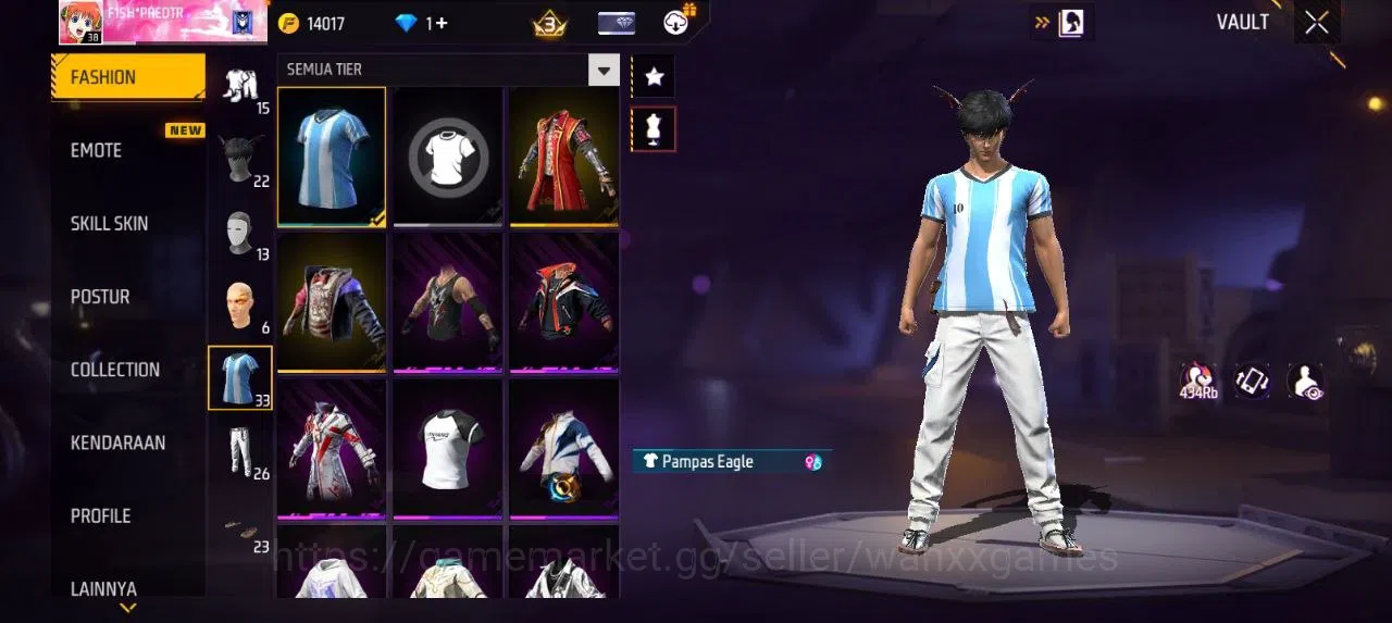 Free Fire Accounts Indonesia | AKUN LVL 38 VAULT 33 EMOTE 9 TAS 10 WEAPON 46 | W421 2