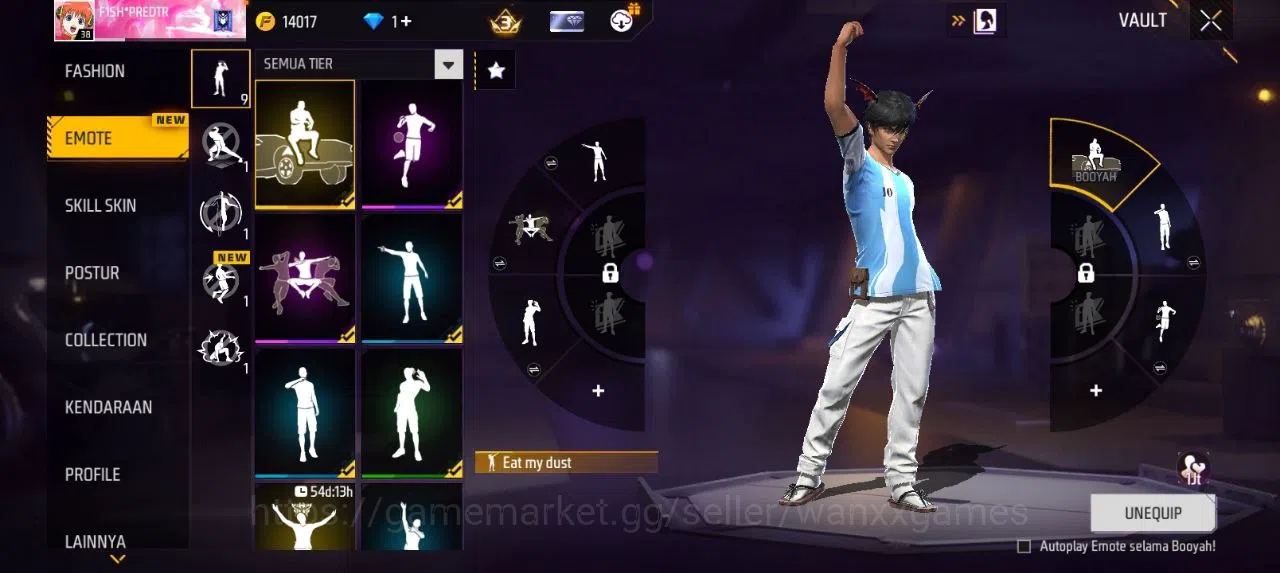 Free Fire Accounts Indonesia | AKUN LVL 38 VAULT 33 EMOTE 9 TAS 10 WEAPON 46 | W421 3