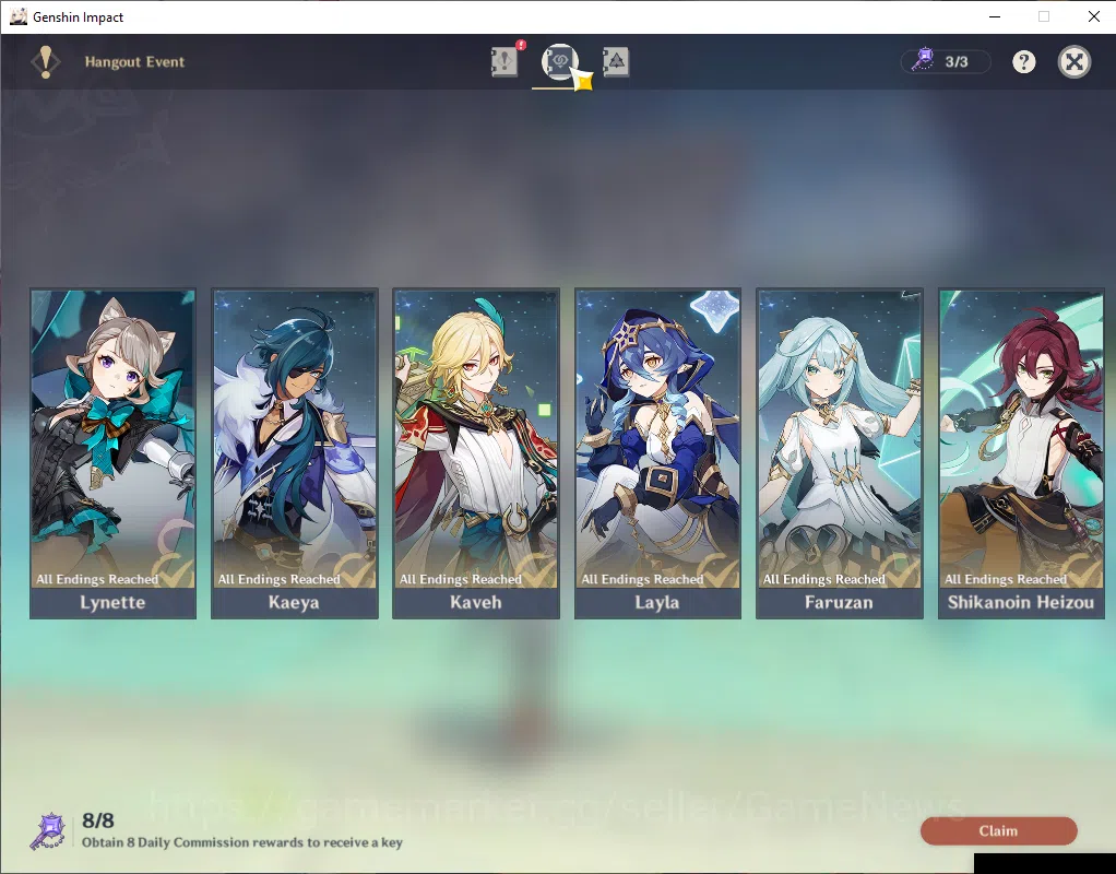Genshin Impact Accounts ASIA|AR 59|8 Limited+13(*5WEP)|(WandererC1,Arlecch image 4
