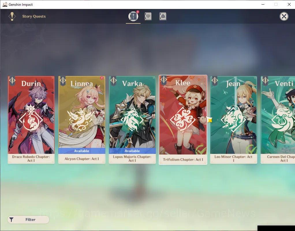 Genshin Impact Accounts ASIA|AR 59|8 Limited+13(*5WEP)|(WandererC1,Arlecch image 5