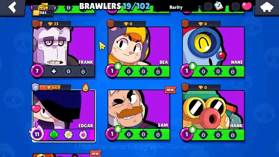 Brawl Stars Accounts 1185 Trophy|19 Brawlers 1 Max Lvl (Well Build Edgar)|3 Epic Skins 4 Super Rare|CN ON|TakeMail(BRS1146) 10