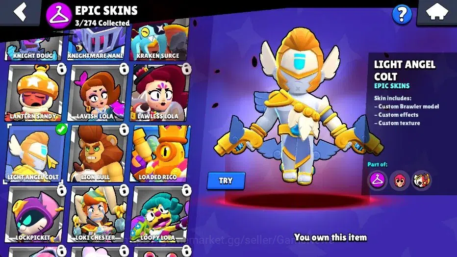 Brawl Stars Accounts 1185 Trophy|19 Brawlers 1 Max Lvl (Well Build Edgar)|3 Epic Skins 4 Super Rare|CN ON|TakeMail(BRS1146) 14