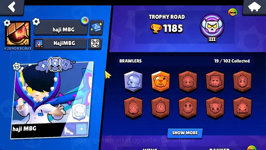 Brawl Stars Accounts 1185 Trophy|19 Brawlers 1 Max Lvl (Well Build Edgar)|3 Epic Skins 4 Super Rare|CN ON|TakeMail(BRS1146) 2