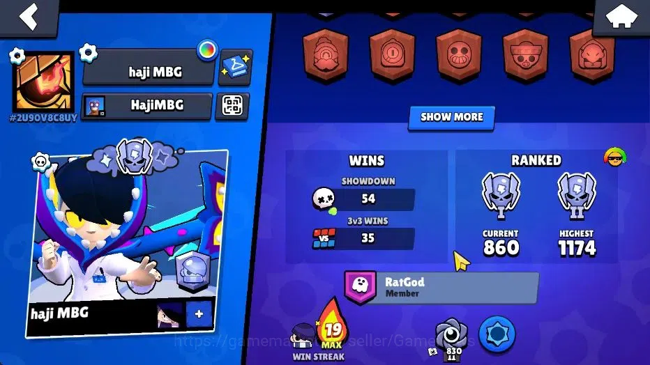 Brawl Stars Accounts 1185 Trophy|19 Brawlers 1 Max Lvl (Well Build Edgar)|3 Epic Skins 4 Super Rare|CN ON|TakeMail(BRS1146) 3