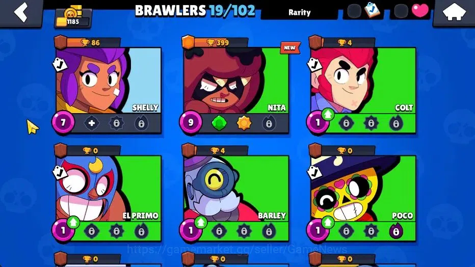 Brawl Stars Accounts 1185 Trophy|19 Brawlers 1 Max Lvl (Well Build Edgar)|3 Epic Skins 4 Super Rare|CN ON|TakeMail(BRS1146) 8