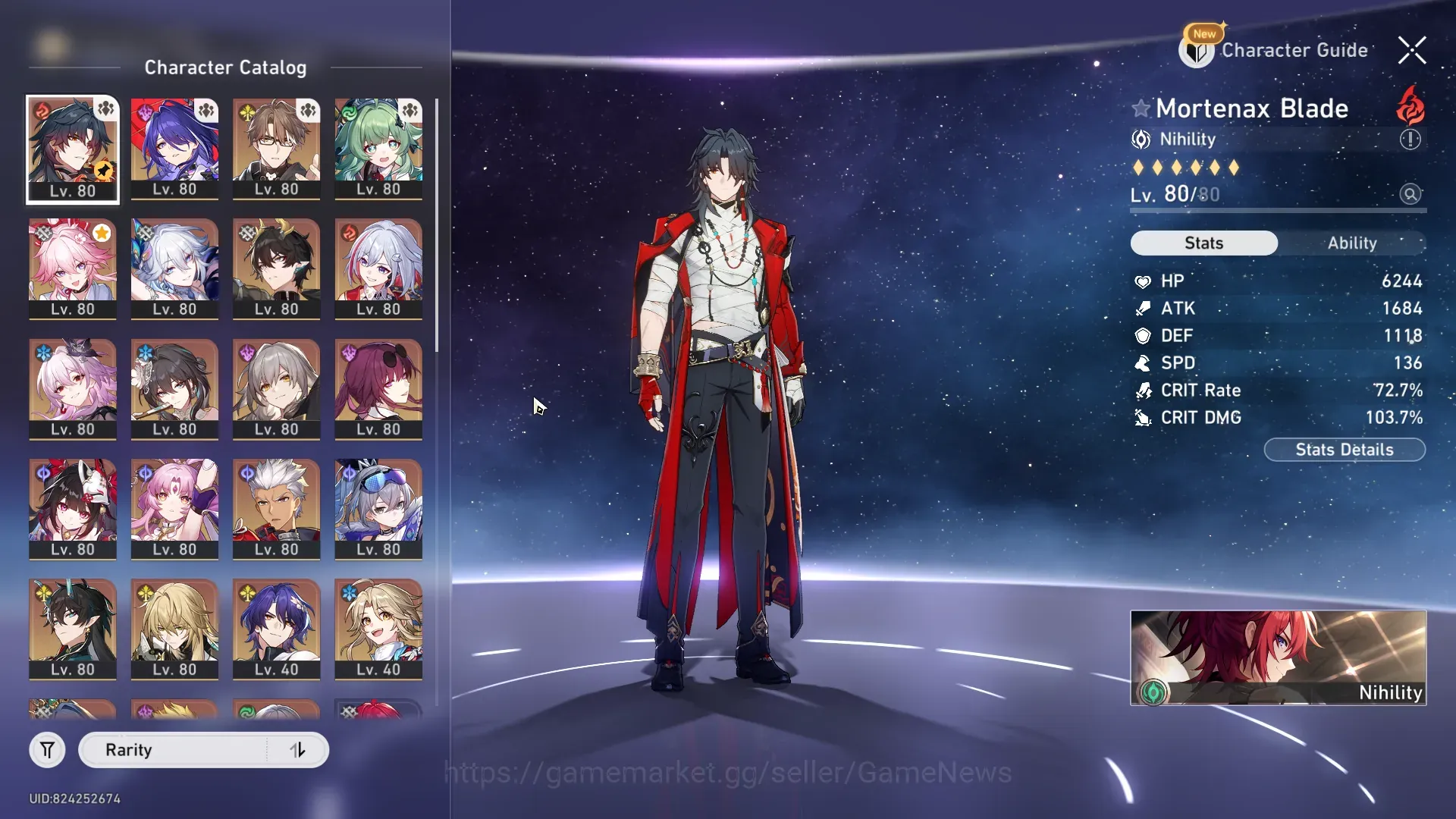 Honkai Star Rail Accounts Others Asia|TL 70|19 Limited|2 GCS|(Evanescia E1,Acheron,DanIL)+Sign,M 1