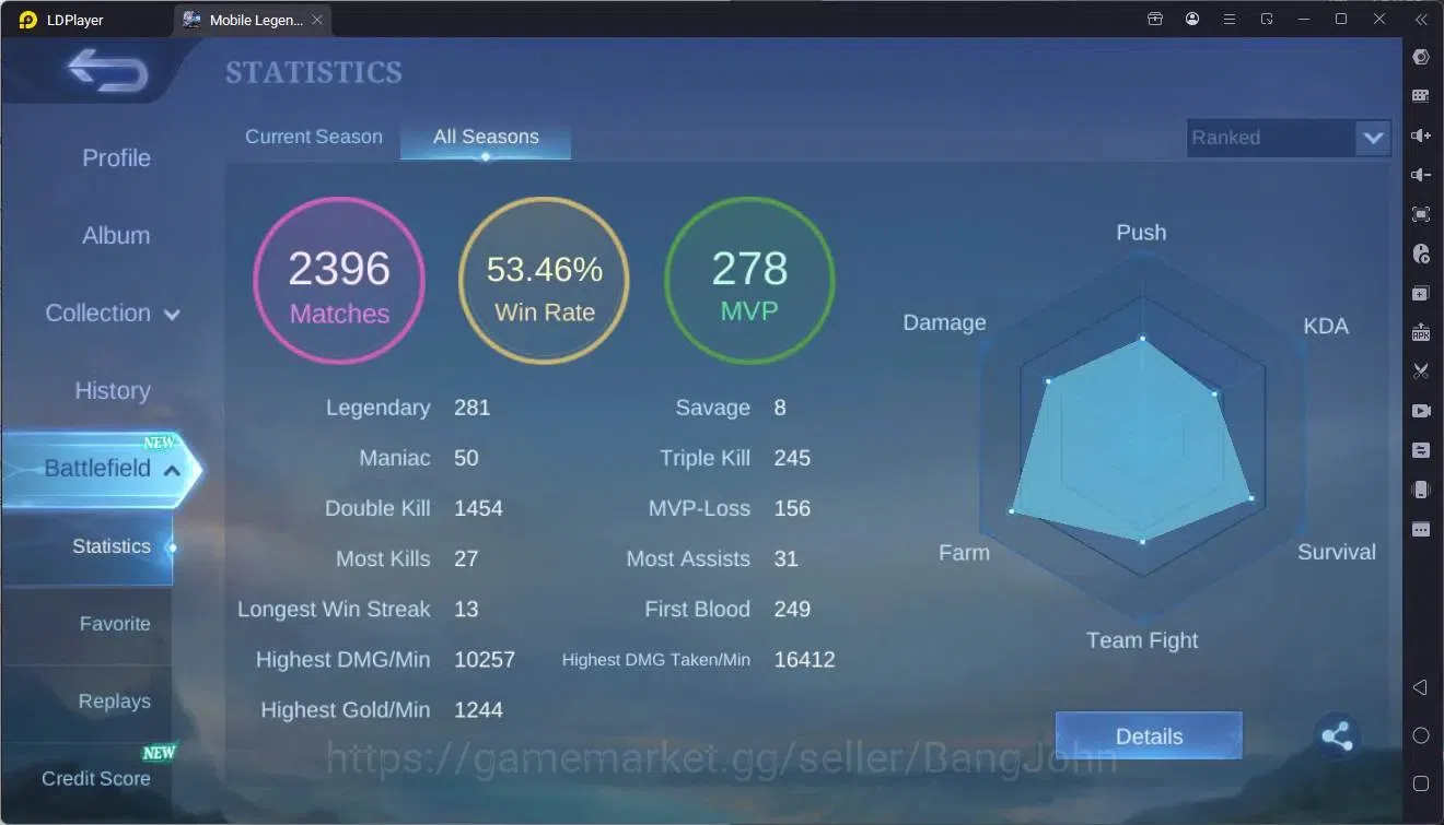 Mobile Legends: Bang Bang Accounts Global | Hero 89 | Skin 172| Expert| CC Natalia| L image 20
