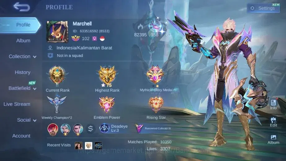 Mobile Legends: Bang Bang Accounts Global|Skin 239|Renowned|Collector Natalia|KOF Kar image 16