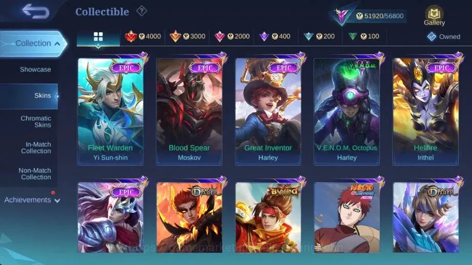 Mobile Legends: Bang Bang Accounts Global|Skin 239|Renowned|Collector Natalia|KOF Kar image 8