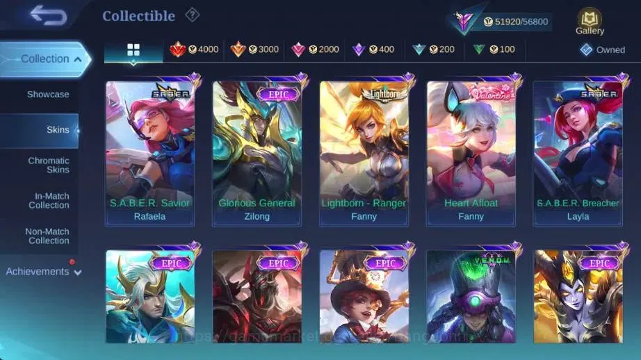 Mobile Legends: Bang Bang Accounts Global|Skin 239|Renowned|Collector Natalia|KOF Kar image 9
