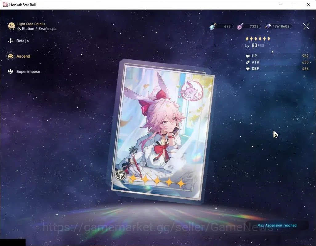 Honkai Star Rail Accounts Asia|TL 70|Phainon Prem Team|23 Limited|[Evanescia image 12