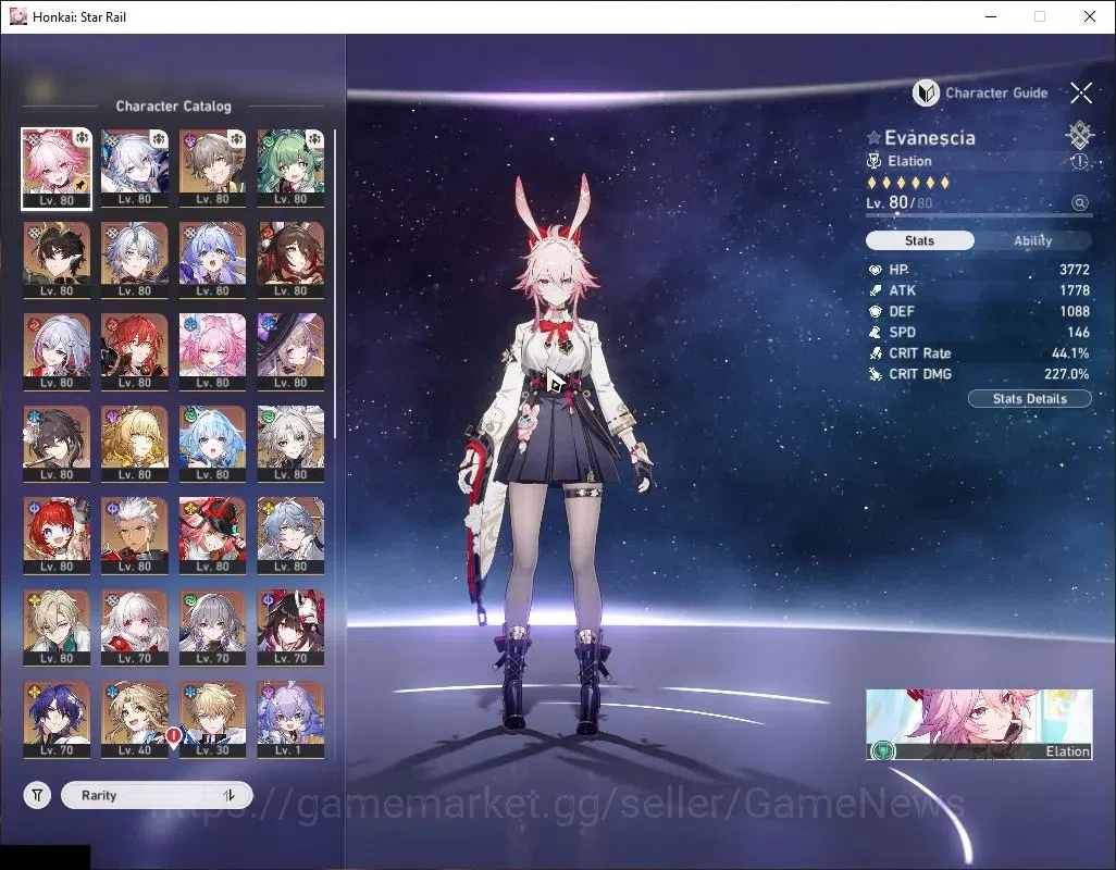 Honkai Star Rail Accounts Asia|TL 70|Phainon Prem Team|23 Limited|[Evanescia image 4