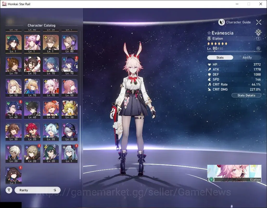 Honkai Star Rail Accounts Asia|TL 70|Phainon Prem Team|23 Limited|[Evanescia image 5