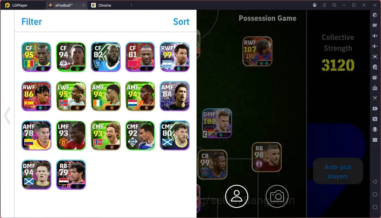 eFootball Accounts High-End Mobile |PW 3120|Bigtime Yamal|Epic Drogba,Gerrard,Shevchenko,Serginho Etc|SHW 2