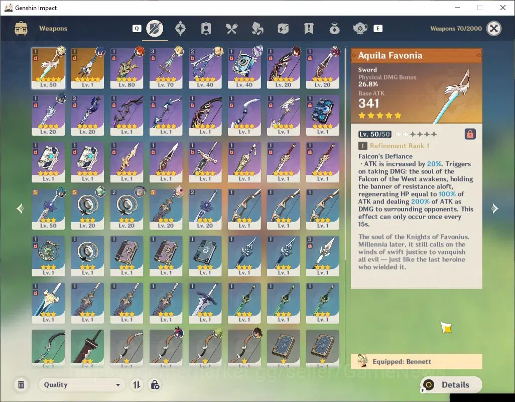 Genshin Impact Accounts ASIA|AR 45|1 Limited + 2 (*5 Weapon)| Mavuika | Di image 3