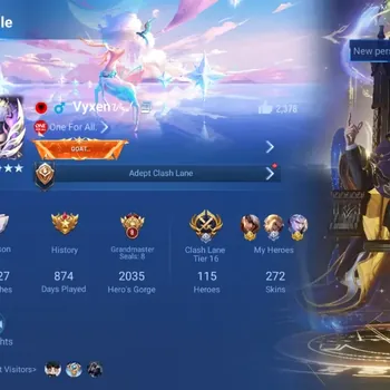Honor of Kings Accounts Rare Skin Global|272Skin|1 CrystalHonor|BLSSD: Luban,DaQiao,Ukyo,Nakoruru|Full