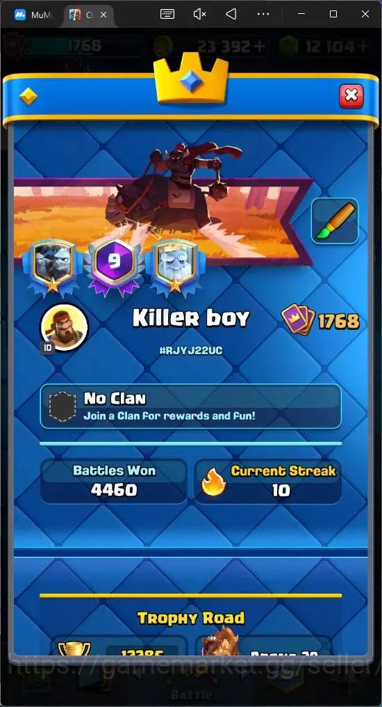 Clash Royale Accounts Mobile |KTL 16|Trophy 12285|Card 121|16 Max|6 Lv 1 image 3
