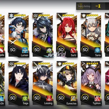 Arknights Accounts Mid-Tier ARKNIGHTS GLOBAL EARLYMID 18*6 , 2 LIMITED SAKIKO,HOSHIGUMA ALTER