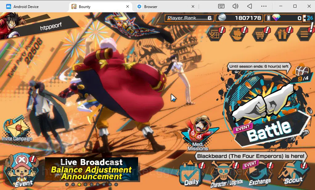 One Piece Bounty Rush Mid-Tier Global|4 EX|TFE Saturn,BP Kuzan,FZ Zephyr,KOP GD R image 1