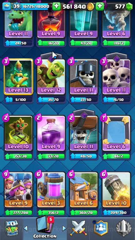 Clash Royale Accounts Midgame Lv 39|Trophy 8156|KTL 13|Limited Skin|Total Card 121| 2 HERO,9 EVO,8 Camps 21 Legend 33 Epic 11