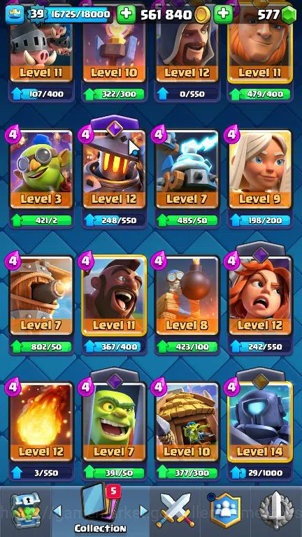 Clash Royale Accounts Midgame Lv 39|Trophy 8156|KTL 13|Limited Skin|Total Card 121| 2 HERO,9 EVO,8 Camps 21 Legend 33 Epic 12