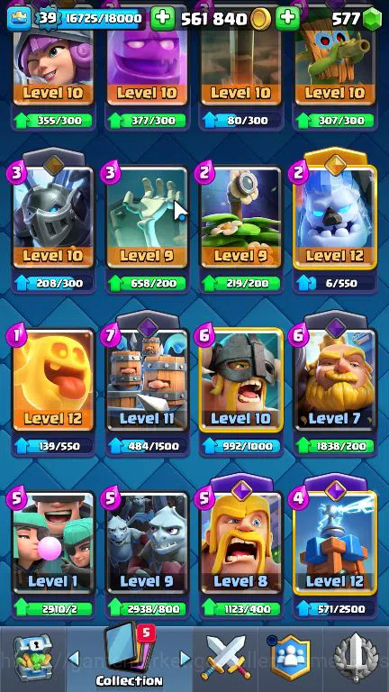 Clash Royale Accounts Midgame Lv 39|Trophy 8156|KTL 13|Limited Skin|Total Card 121| 2 HERO,9 EVO,8 Camps 21 Legend 33 Epic 13