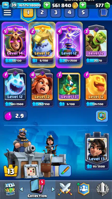 Clash Royale Accounts Midgame Lv 39|Trophy 8156|KTL 13|Limited Skin|Total Card 121| 2 HERO,9 EVO,8 Camps 21 Legend 33 Epic 3