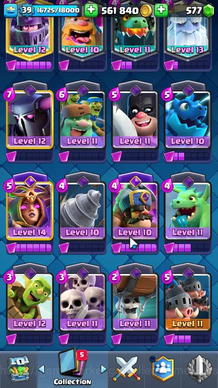 Clash Royale Accounts Midgame Lv 39|Trophy 8156|KTL 13|Limited Skin|Total Card 121| 2 HERO,9 EVO,8 Camps 21 Legend 33 Epic 4