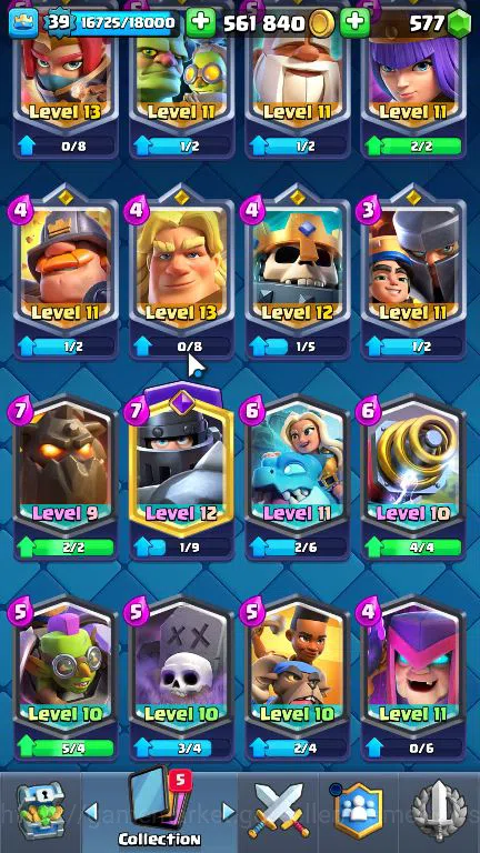 Clash Royale Accounts Midgame Lv 39|Trophy 8156|KTL 13|Limited Skin|Total Card 121| 2 HERO,9 EVO,8 Camps 21 Legend 33 Epic 8