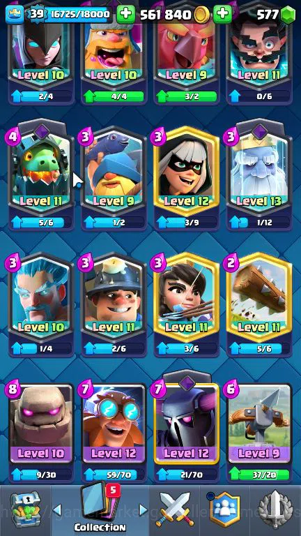 Clash Royale Accounts Midgame Lv 39|Trophy 8156|KTL 13|Limited Skin|Total Card 121| 2 HERO,9 EVO,8 Camps 21 Legend 33 Epic 9
