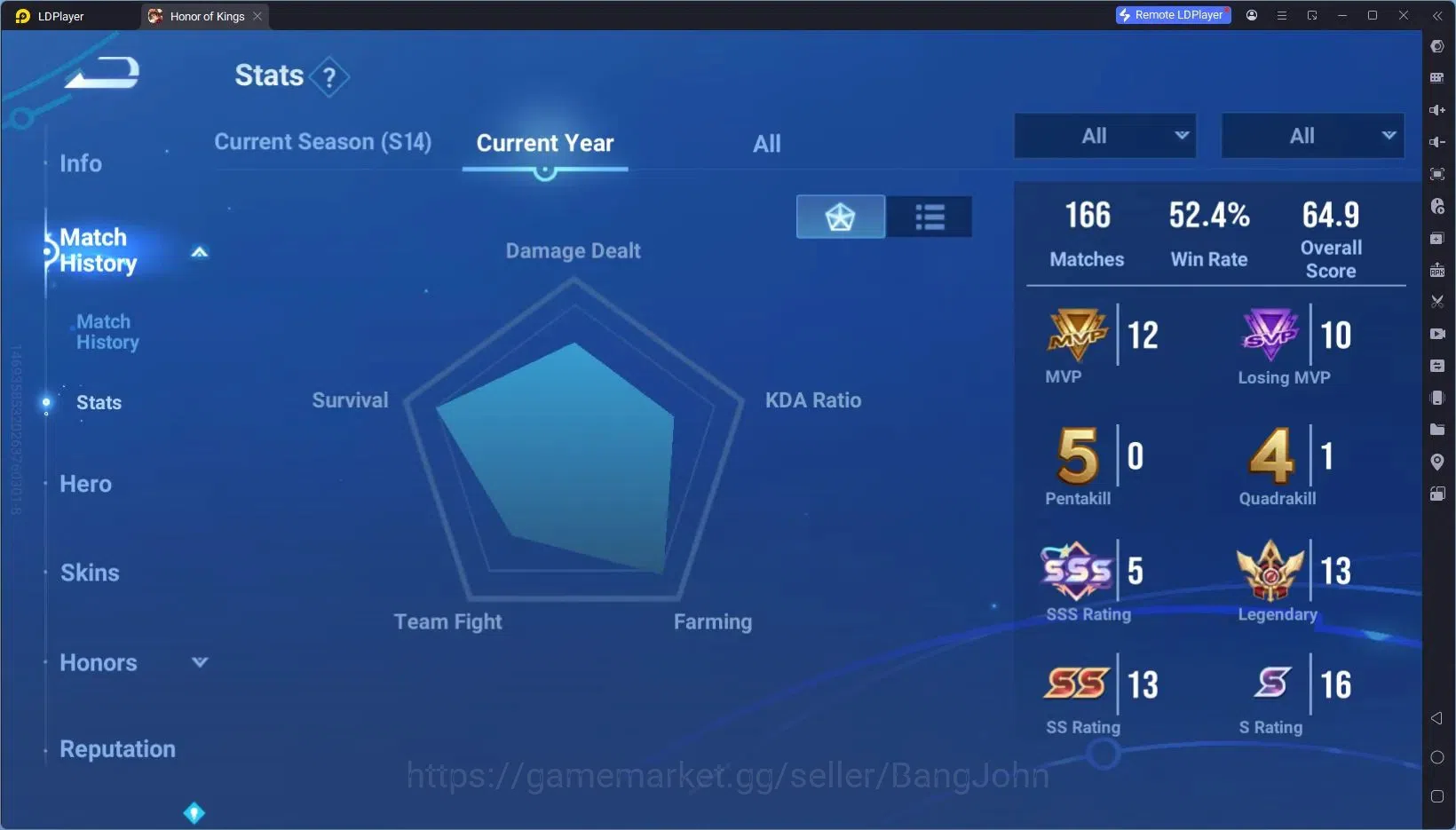 Honor of Kings Accounts Global|111H 95S |Grand Master Gan & Mo, Legend Di  image 3