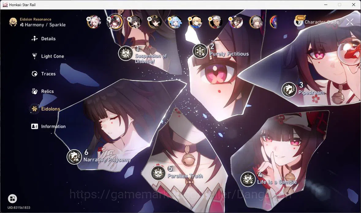 ASIA|TL 70|12 Limit|Jade 2368|(Sparkle-E6,Sparxie,Archer)+sign,Cerydra,Anaxa,Acheron,Saber,etc|Check SS|HSR296B Honkai Star Rail Others ASIA|TL 70|12 Limit|Jade 2368|(Sparkle-E6,Sparxie, image 1