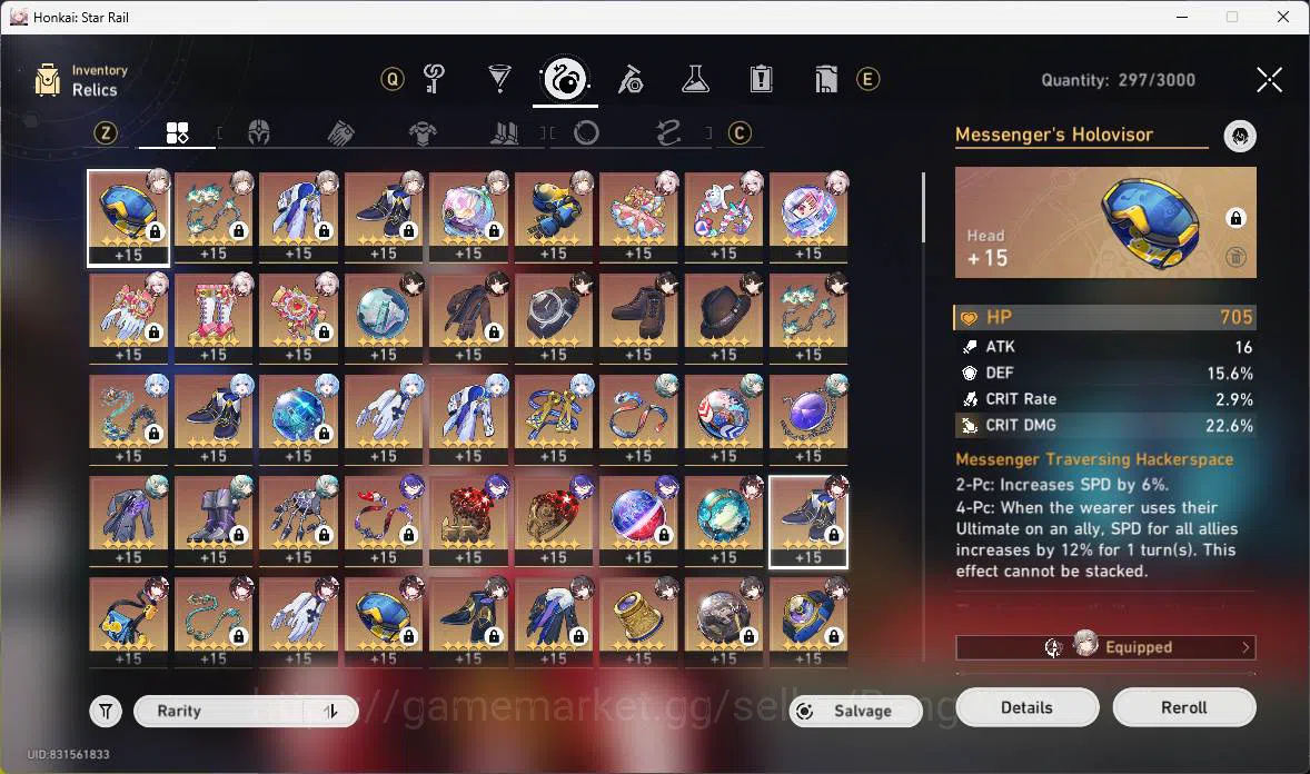 Honkai Star Rail Accounts Others ASIA|TL 70|12 Limit|Jade 6